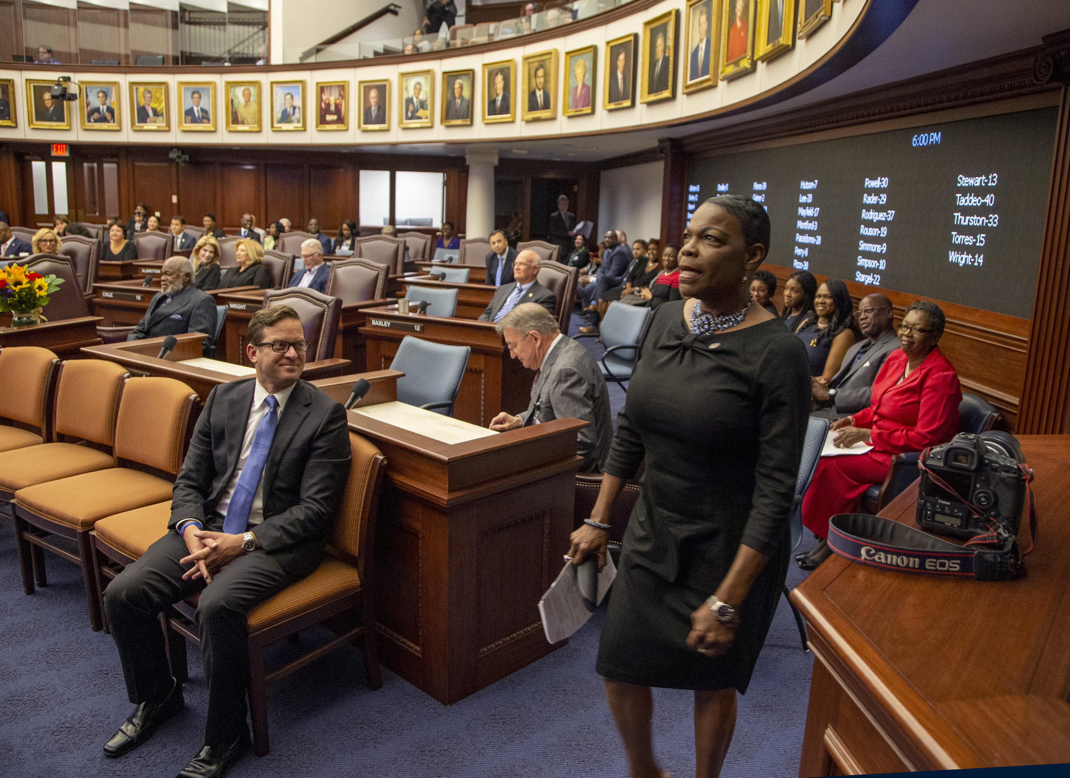 The Florida Senate Democratic caucus met to elect Sen. Audrey Gibson  (D-Jacksonville) as the Democratic leader during the 2019 and 2020 legislative sessions