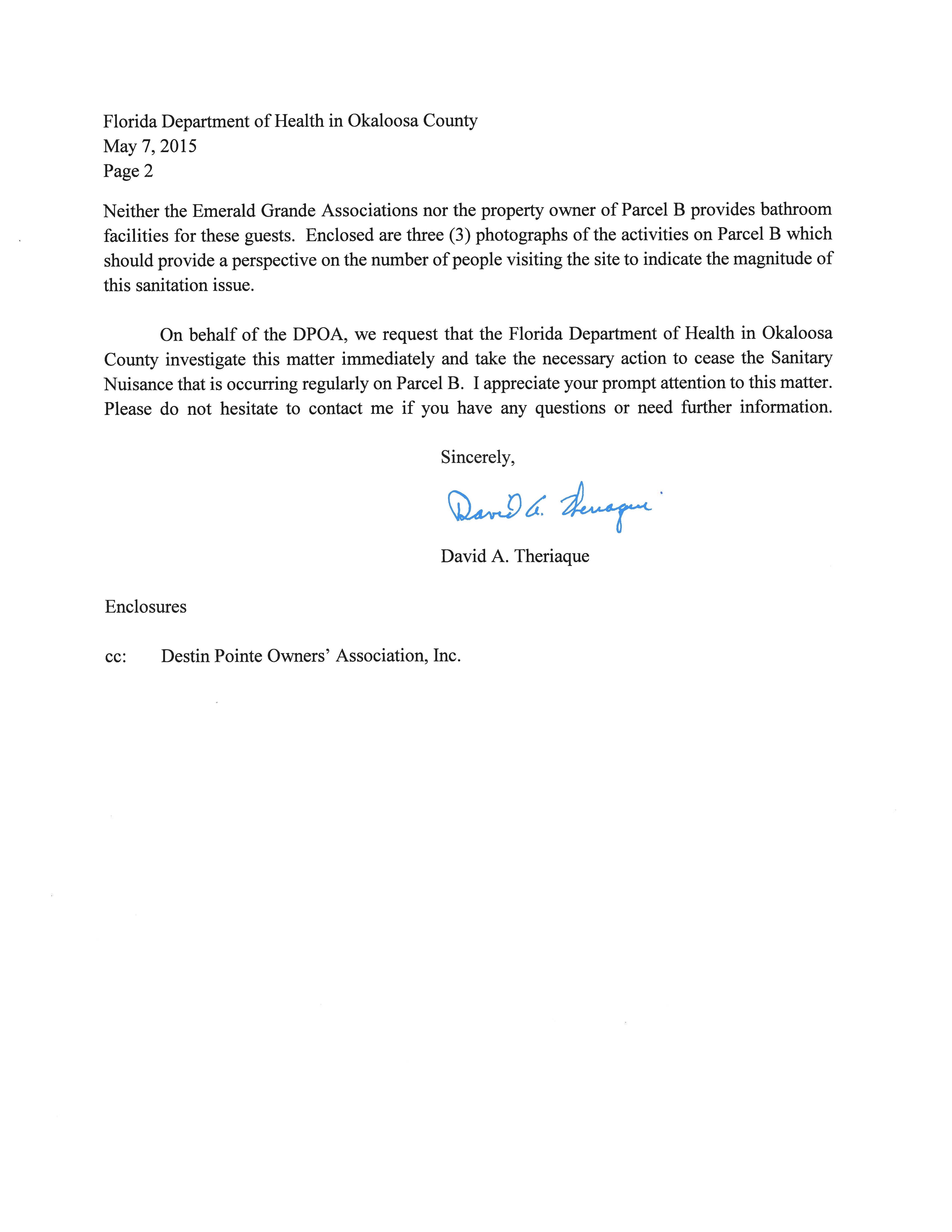 Letter dated 5-7-15 to Florida Department of Health in Okaloosa County_Page_2