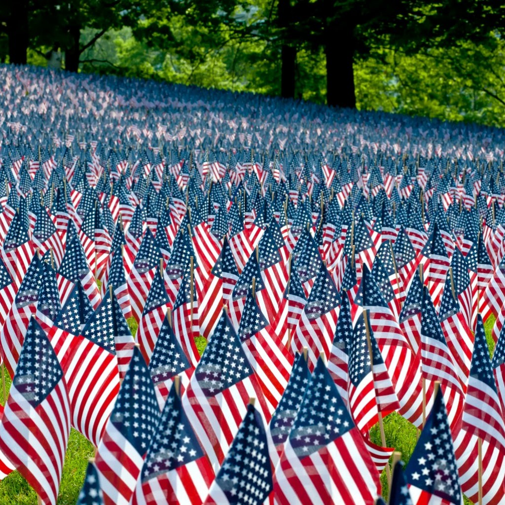 Memorial day in Boston, 20,000 Flags