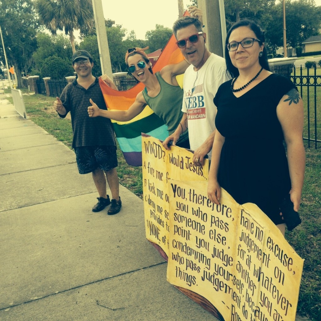 Jack Webb at Protest