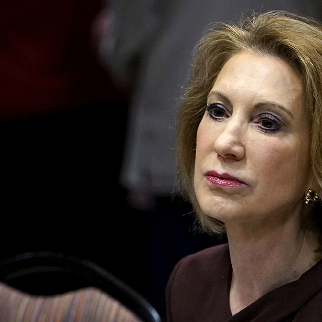 Fiorina, Republican presidential candidate, looks on at the Southern Republican Leadership Conference in Oklahoma City