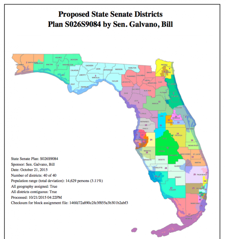 Bill Galvano files proposed Senate redistricting map