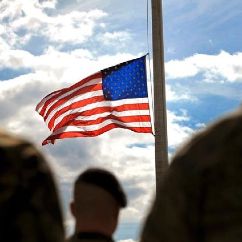 flags at half staff