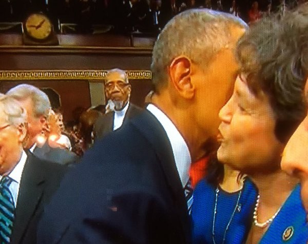 Rep. Lois Frankel kiss 1-12-16