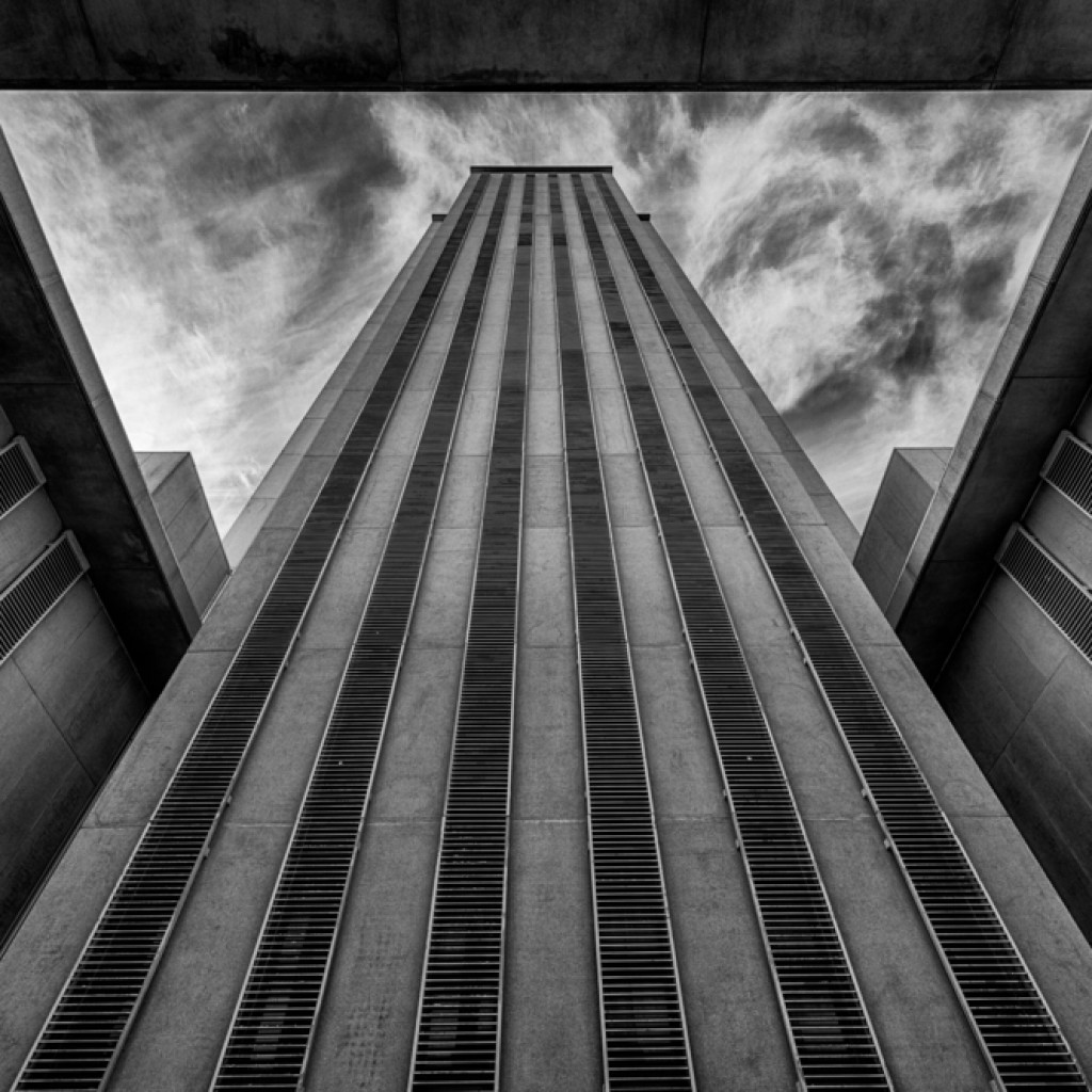 florida capitol - black and white