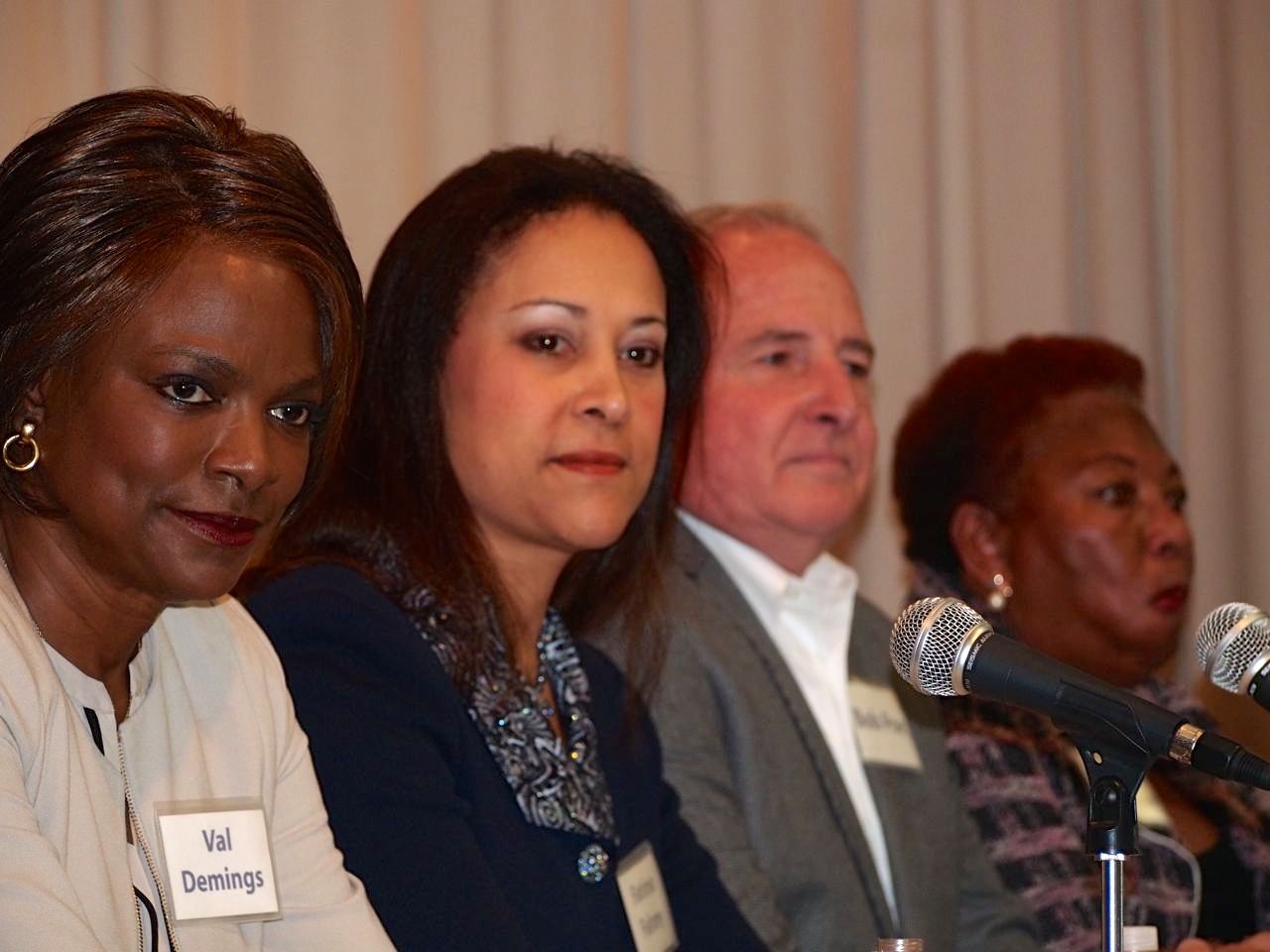 Val Demings, Fatima Rita Fahmy, Bob Poe, Geraldine Thompson