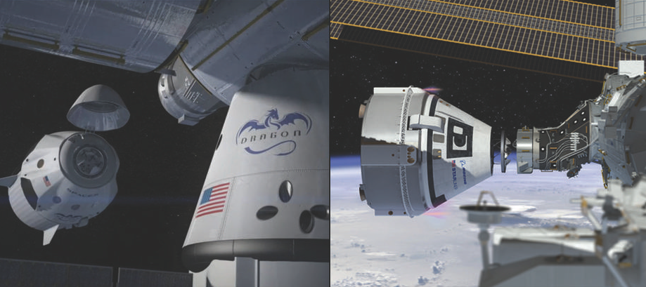 SpaceX Dragon and Boeing Starliner