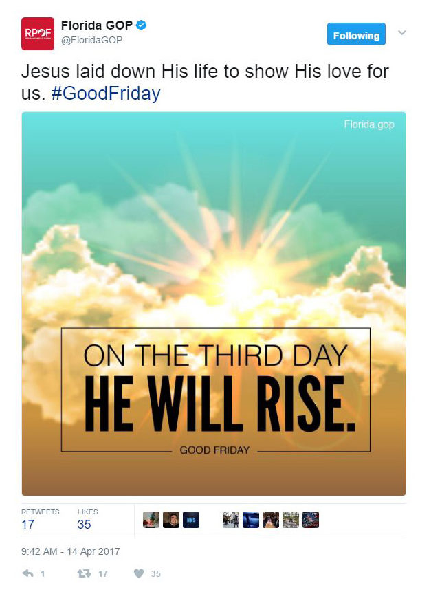 florida gop easter tweet