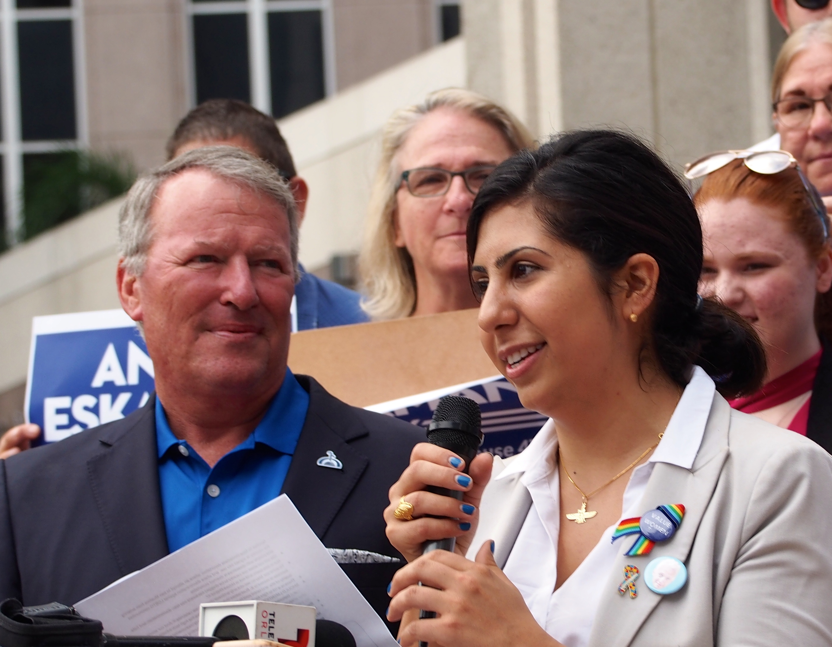 Buddy Dyer and Anna Eskamani