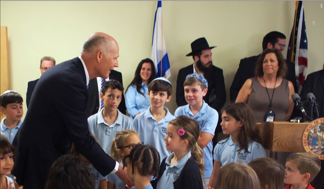 Rick Scott at Roth Family Jewish Community Center in Maitland.