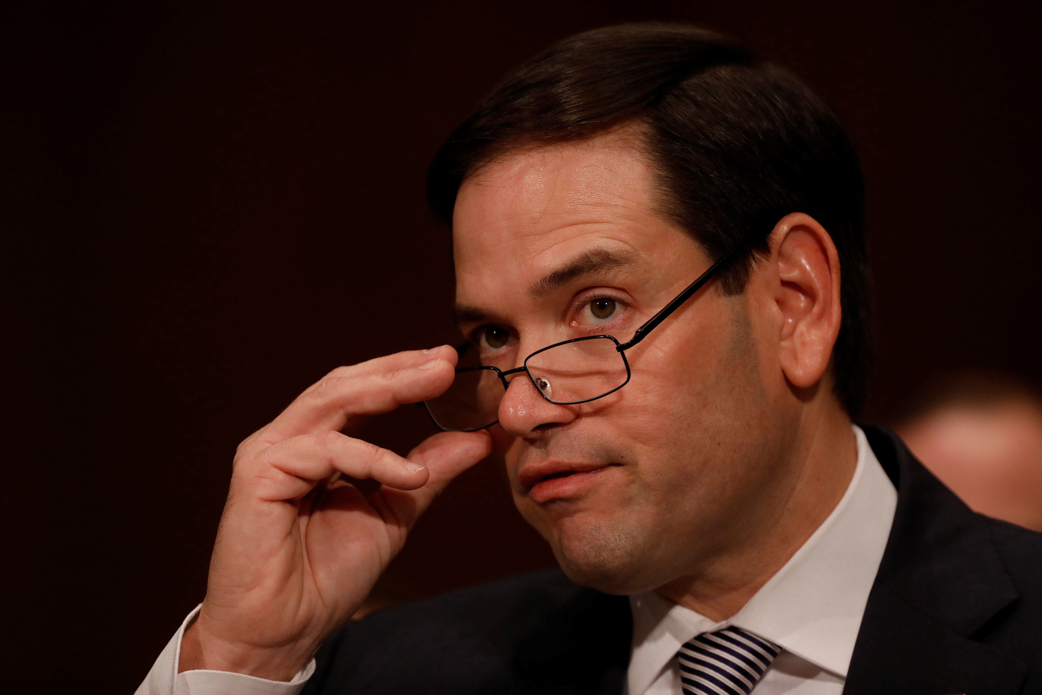 Sen. Marco Rubio introduces Alex Acosta, President Donald Trump's nominee to be Secretary of Labor, during his confirmation hearing before the Senate Health, Education, Labor, and Pensions Committee on Capitol Hill