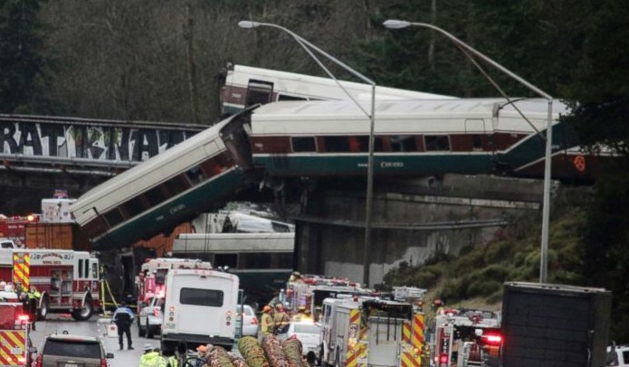 Amtrak derailment in Washington State