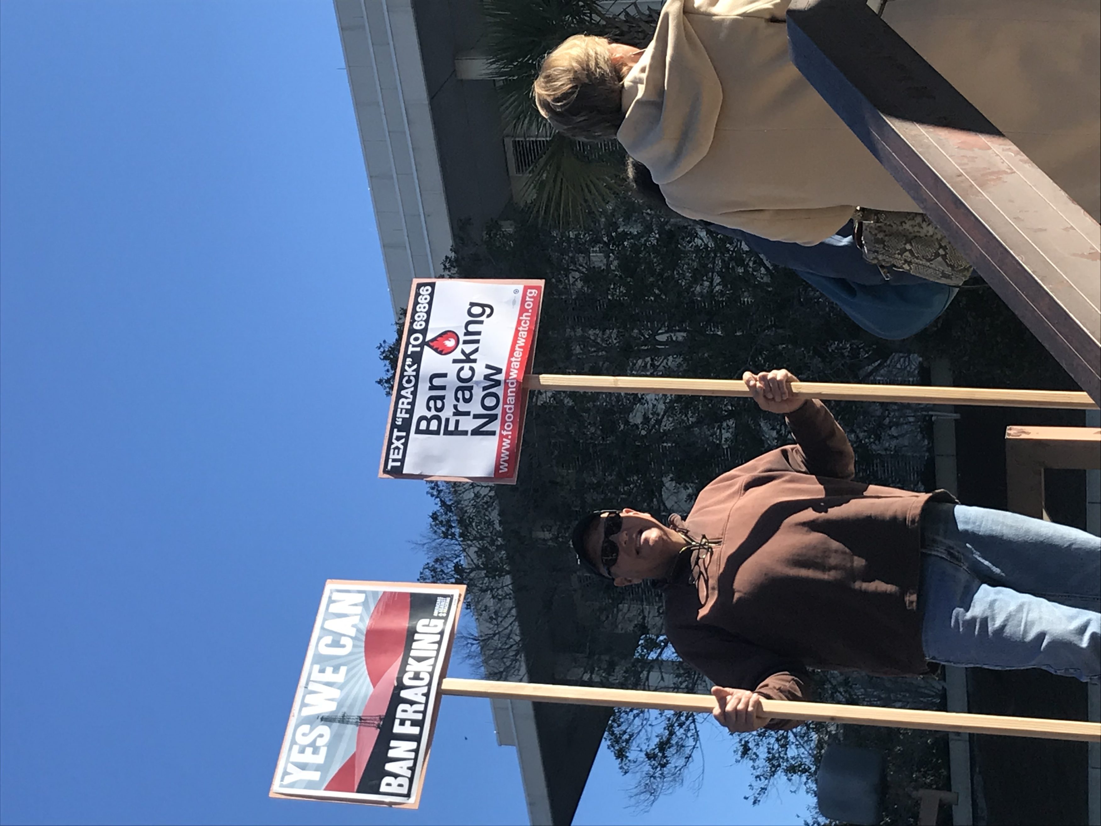 Anti-fracking supporters gather outside of Florida Capitol on Jan. 31, 2018