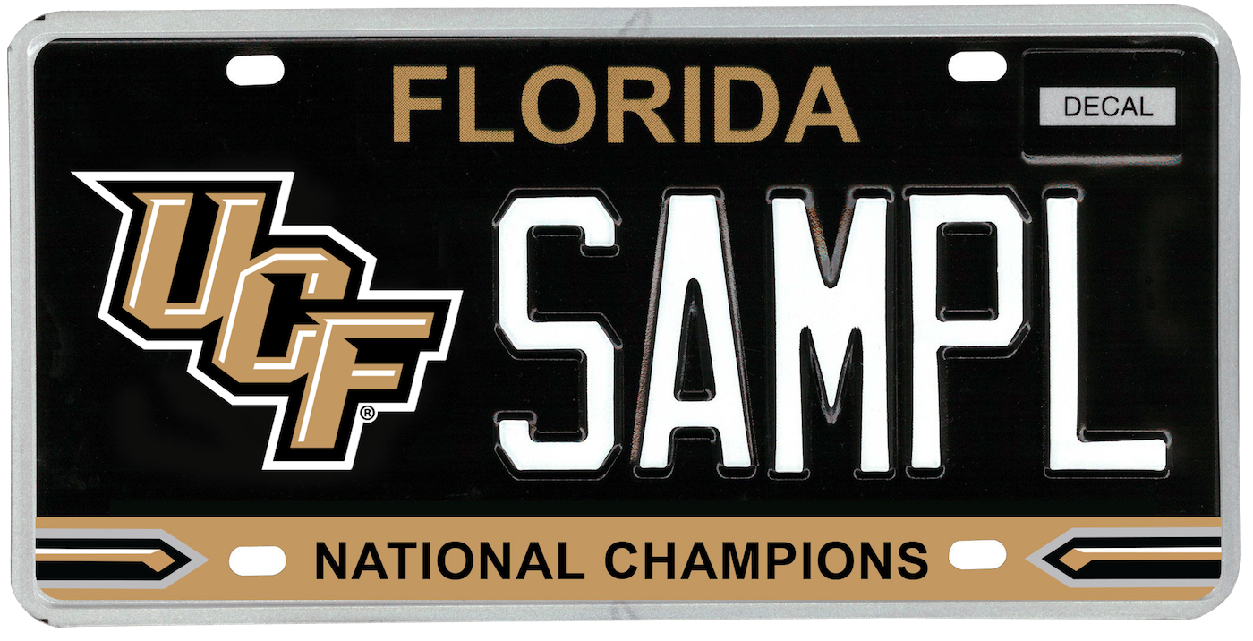 ucf national championship plate