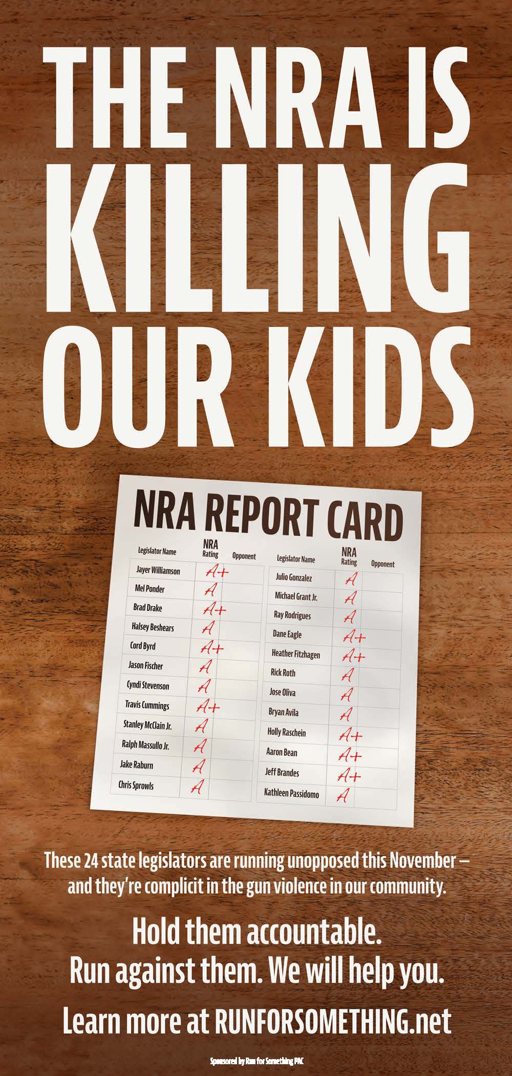 Run For Something Sun-Sentinel Ad NRA