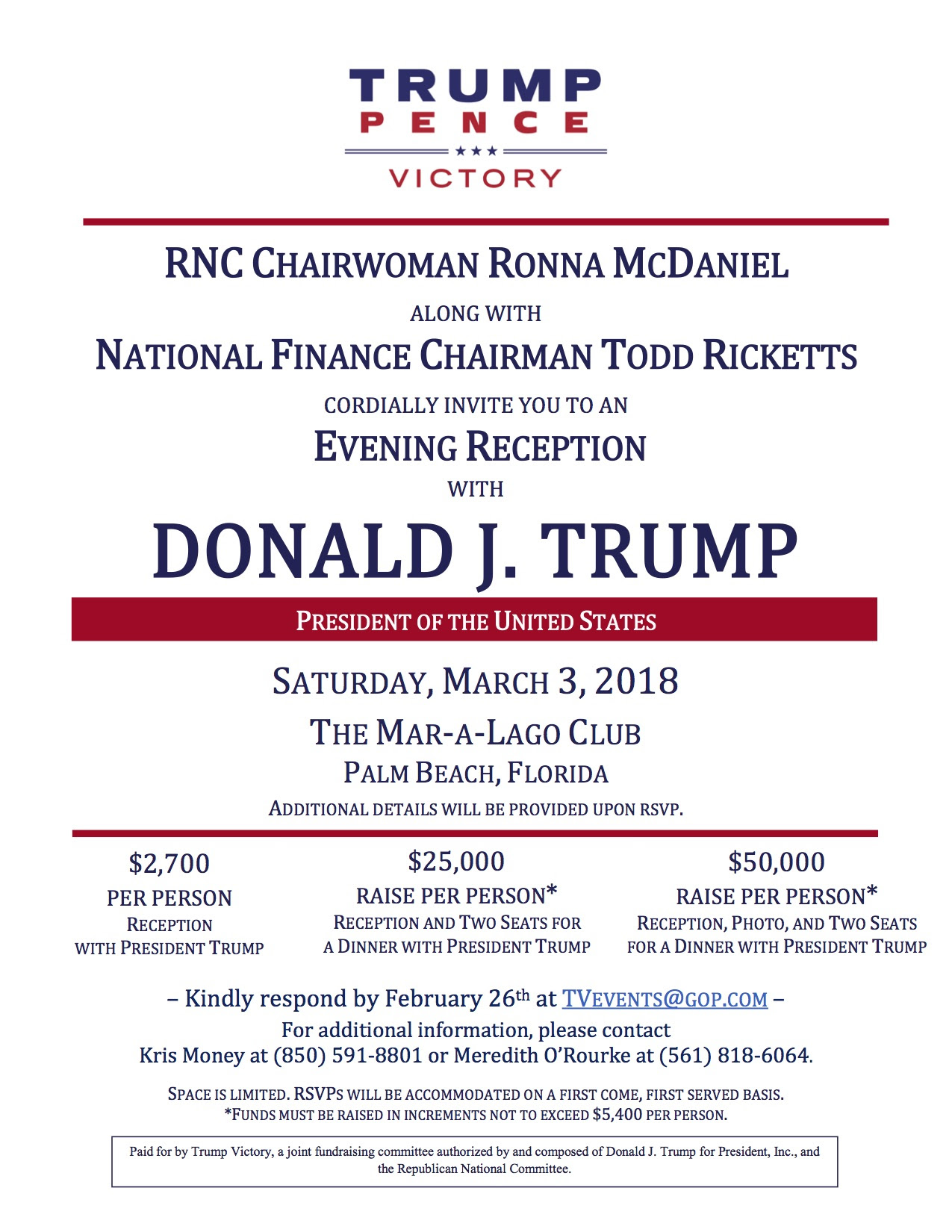 Trump Fundraiser March 3