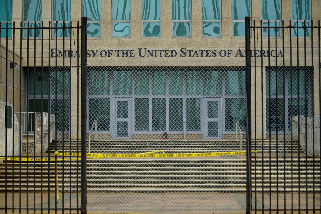 A view of the U.S. Embassy in Havana