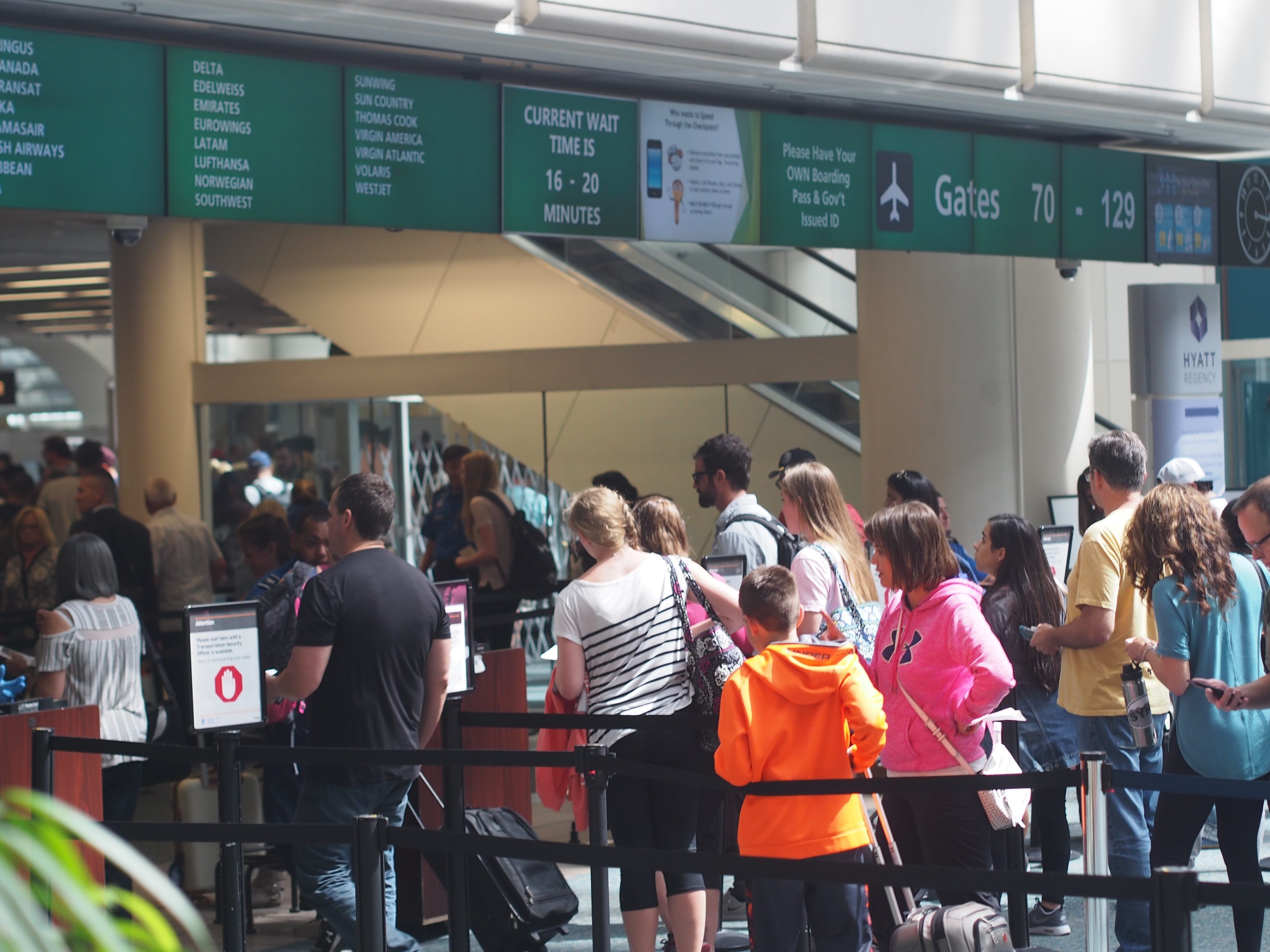 Orlando International Airport TSA lines