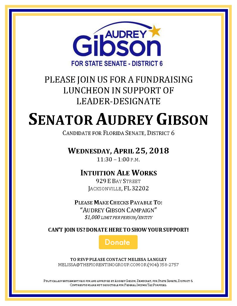 Audrey Gibson Fundraiser Invitation 4.25.2018