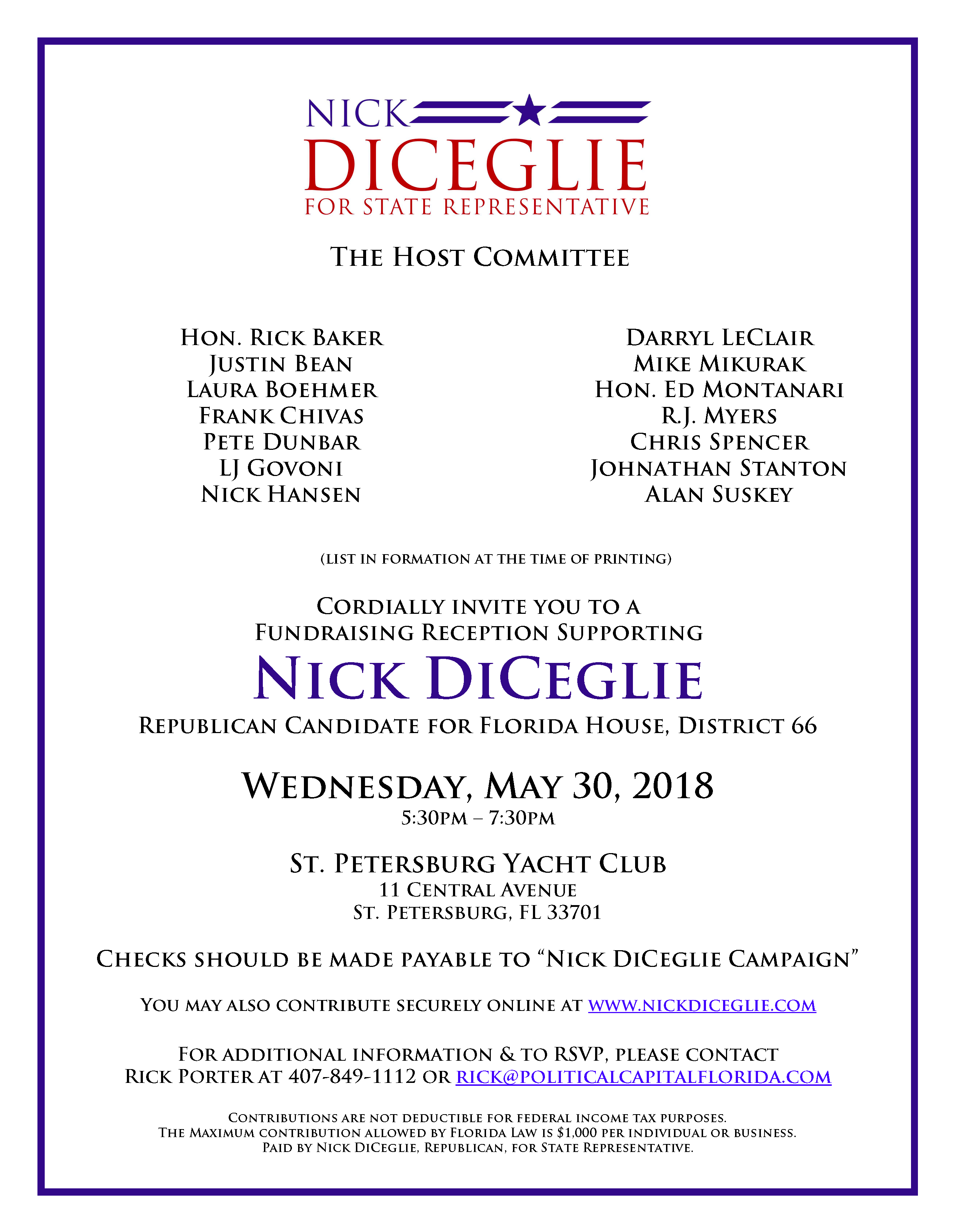 Nick DiCeglie Fundraiser 5.30.2018