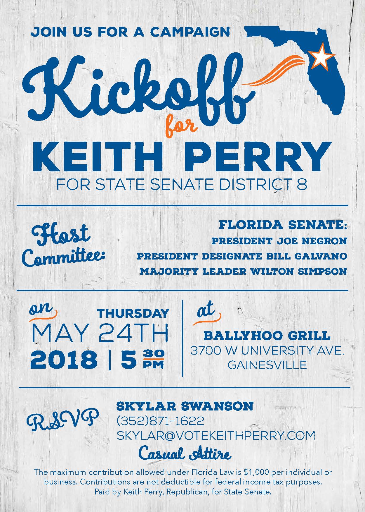 Perry Kickoff Invite - May 24, 2018