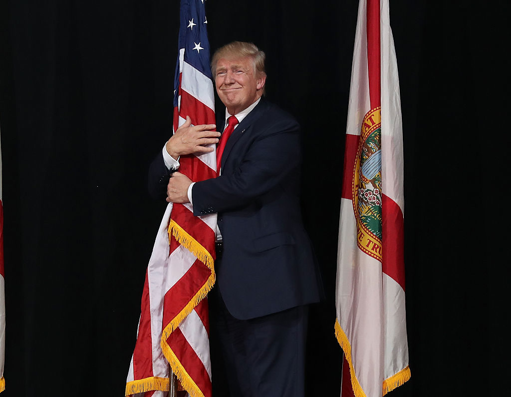 GOP Presidential Candidate Donald Trump Holds Campaign Rally In Tampa, Florida