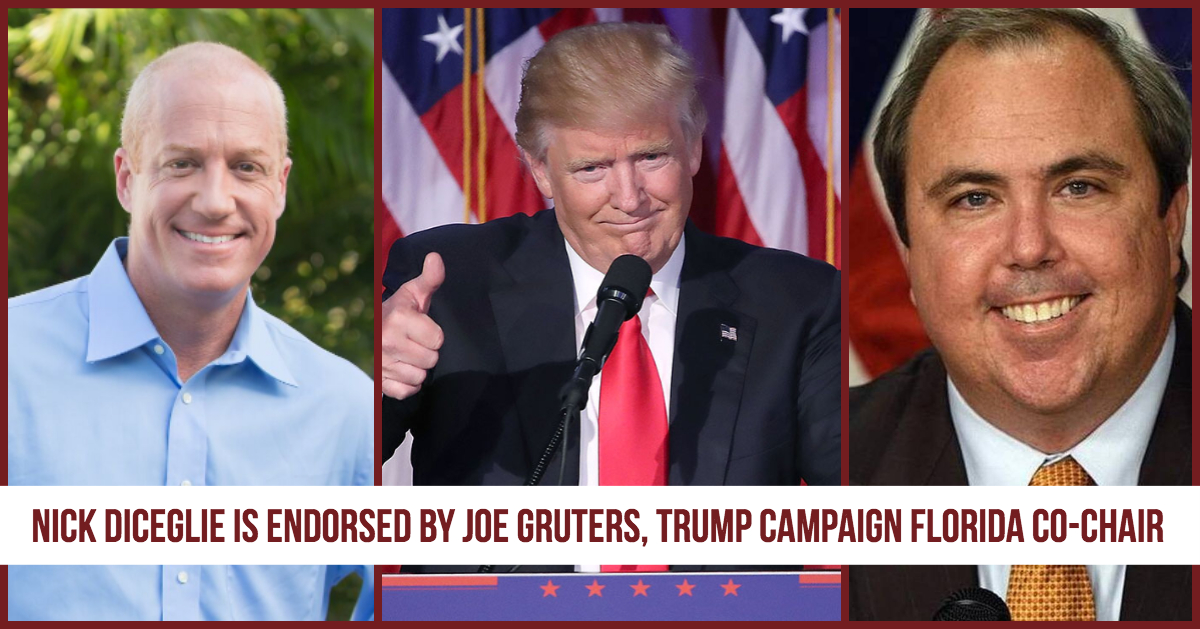 Nick DiCeglie, Donald Trump, Joe Gruters - HD 66 endorsement