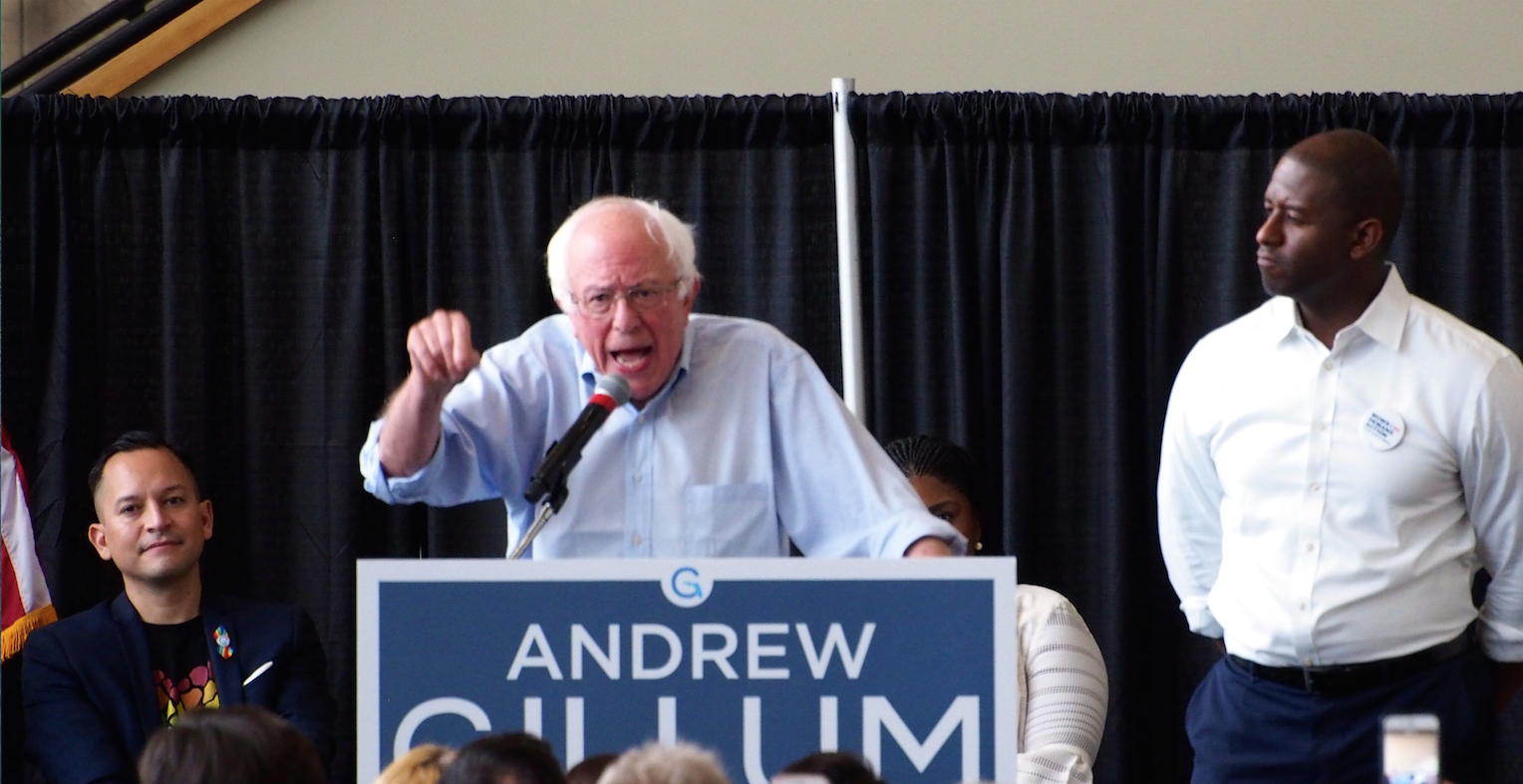 Carlos Guillermo Smith, Bernie Sanders and Andrew Gillum