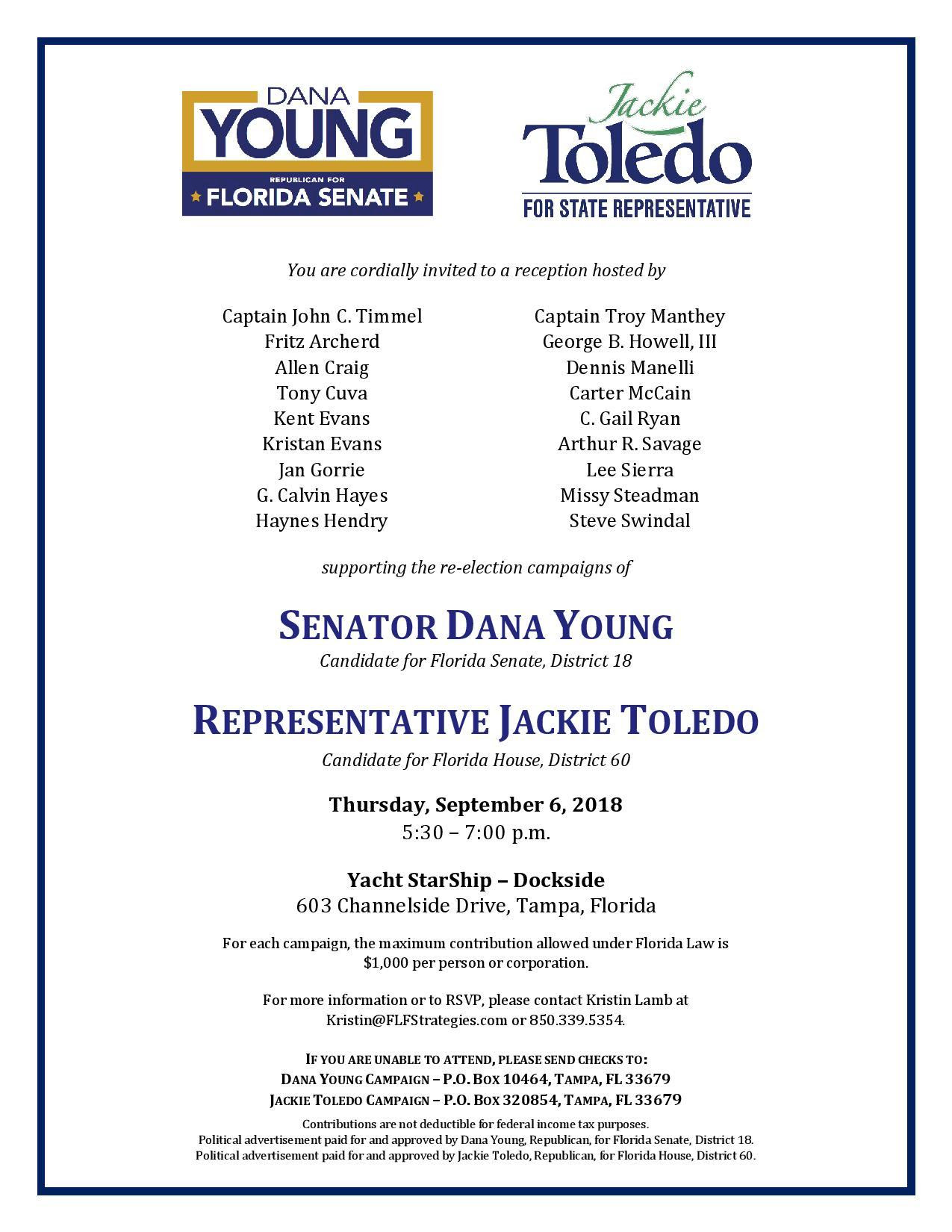 Dana Young & Jackie Toledo fundraiser 9.6.2018