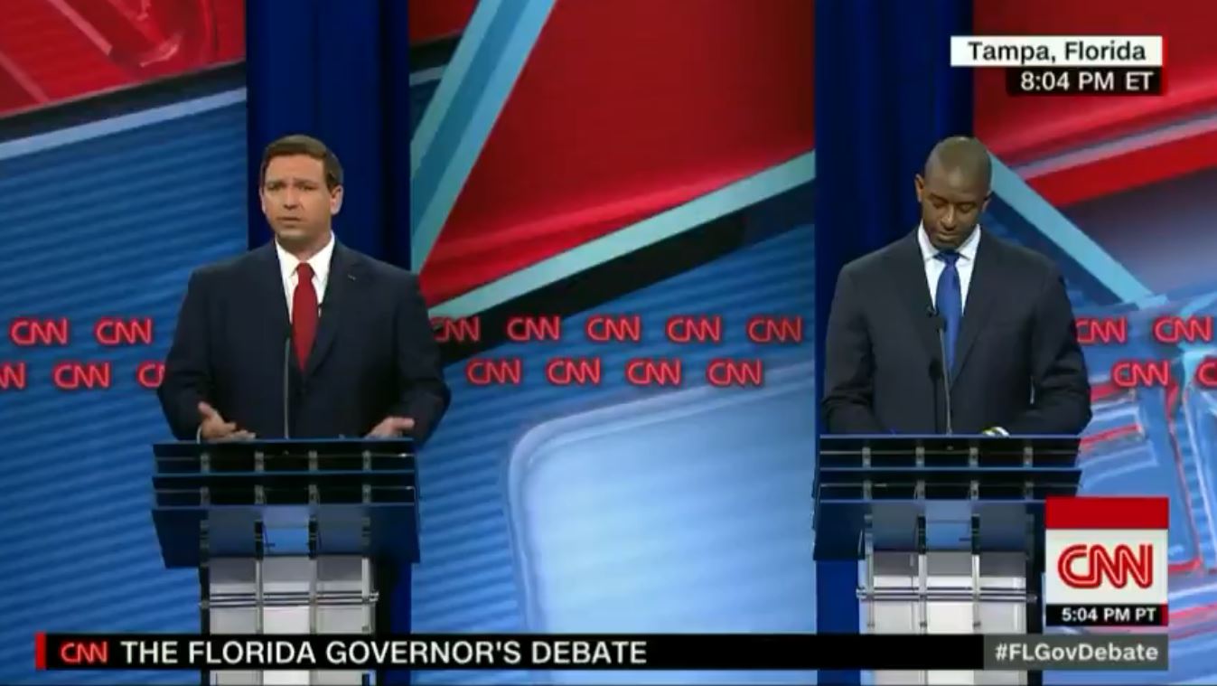 Debate night gillum desantis 10.21.18