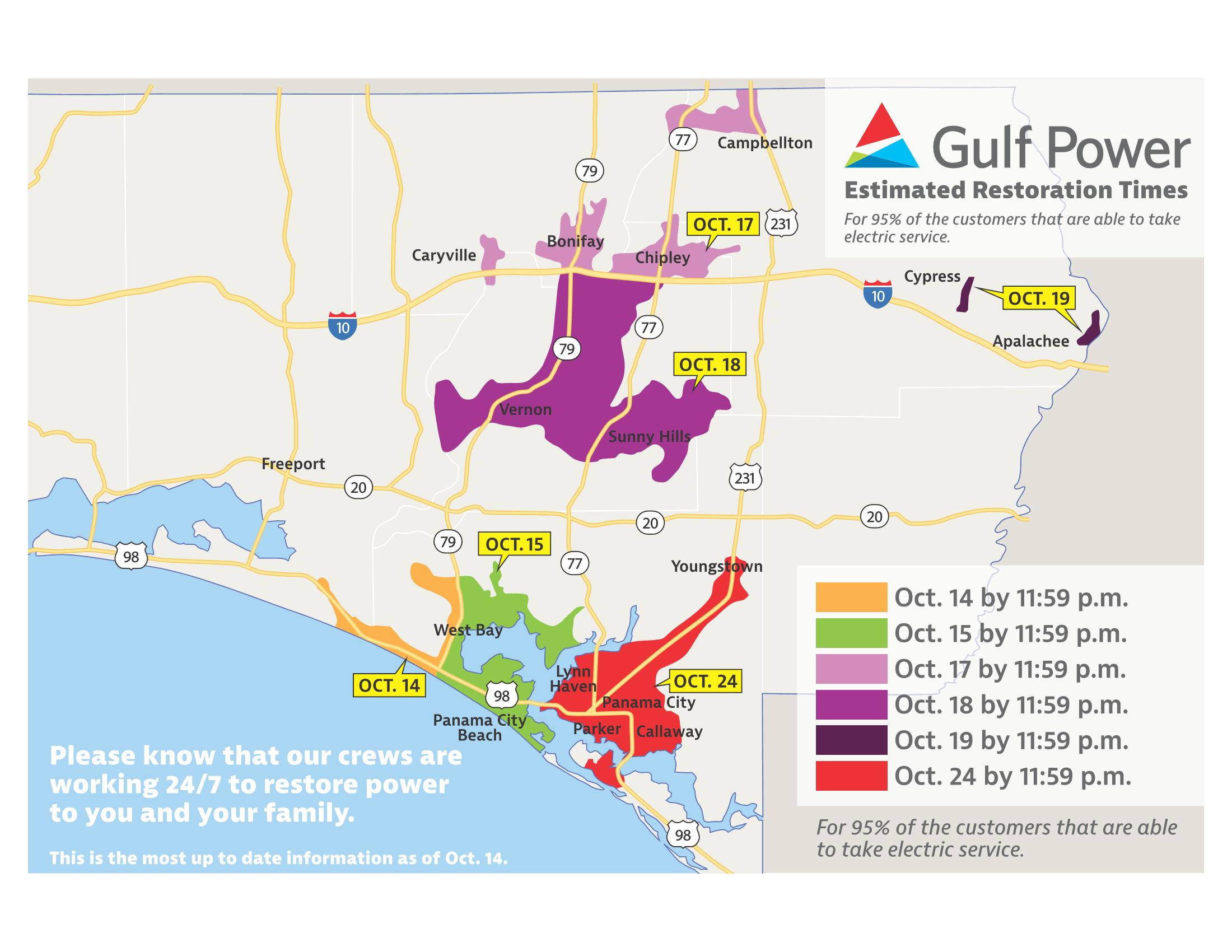 Gulf Power EstimatedRestorationTimes-Map-101418_Page_1