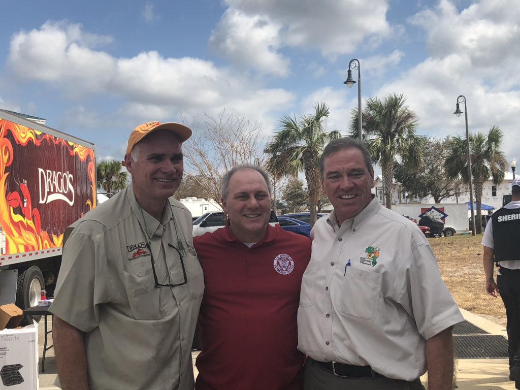 My good friend @SteveScalise came down to Port St. Joe with me to hear from local leaders and survey damage from Hurricane Michael