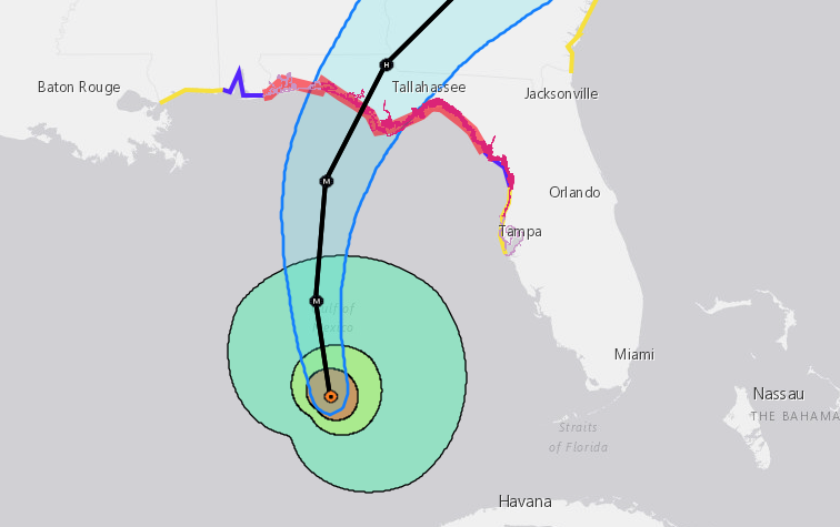 Hurricane Michael on NHC map