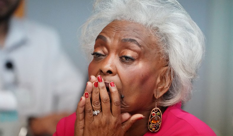 Broward County Supervisor of Elections Brenda Snipes listens during a ballot recount in Lauderhill