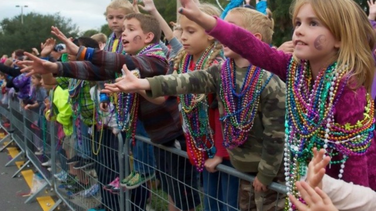 Gasparilla children's parade beads