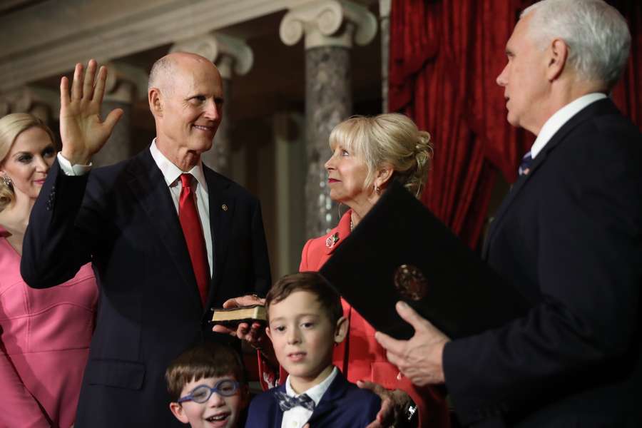 Rick Scott sworn into U.S. Senate -- AP Photo
