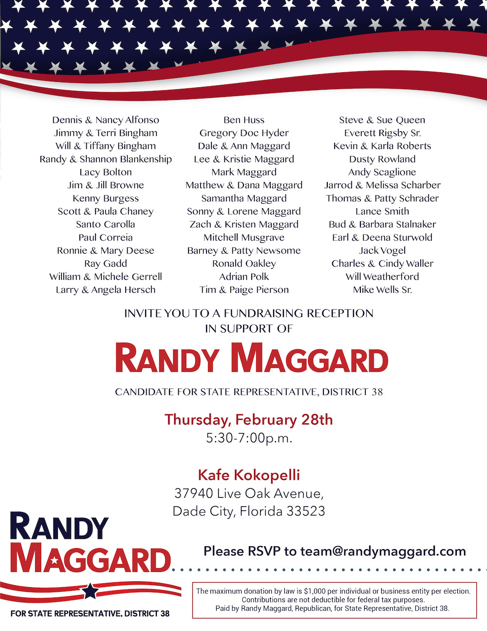 Maggard Fundraiser Invite 2.28.2019