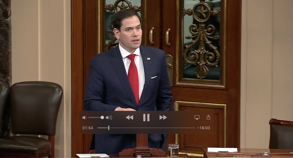 Marco Rubio on Senate floor