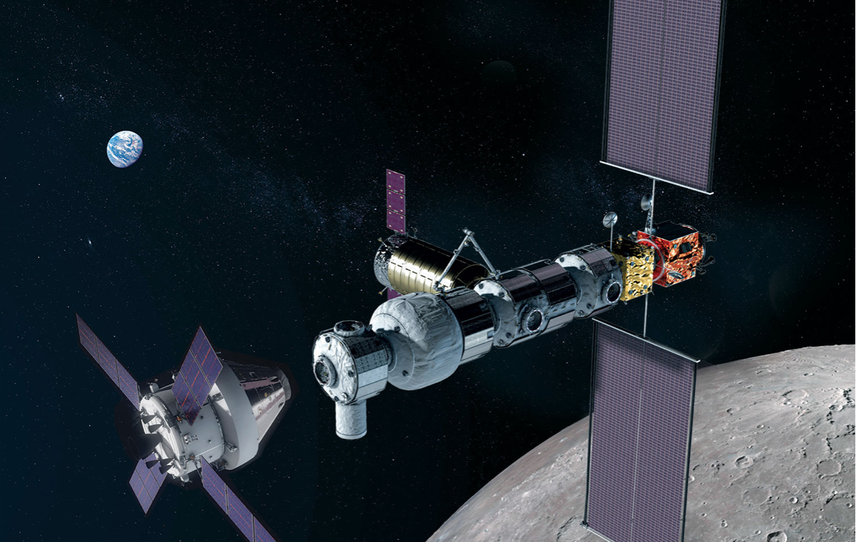NASA concept art for the Gateway lunar orbiter