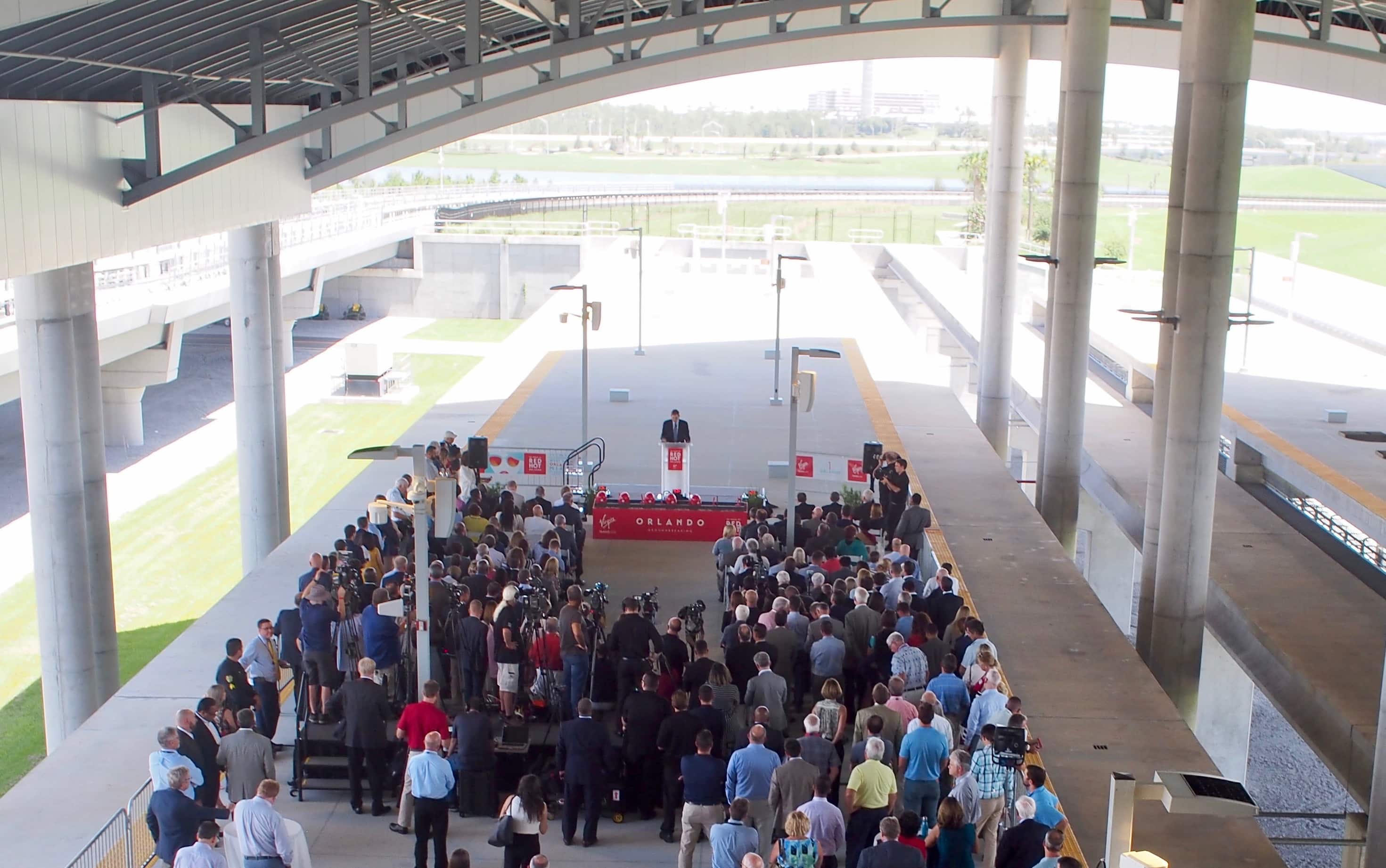 Virgin Trains USA at Orlando International Airport train station