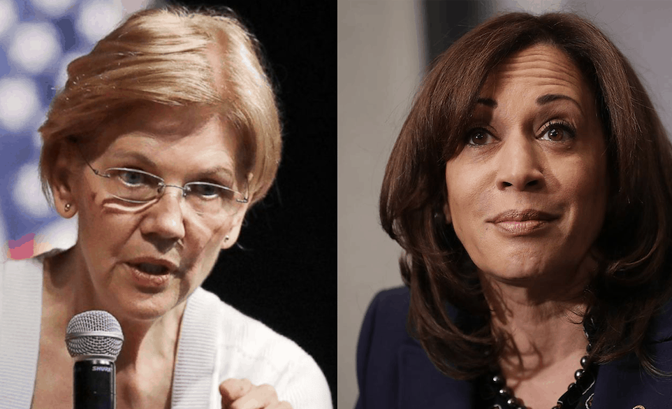 Elizabeth Warren and Kamala Harris