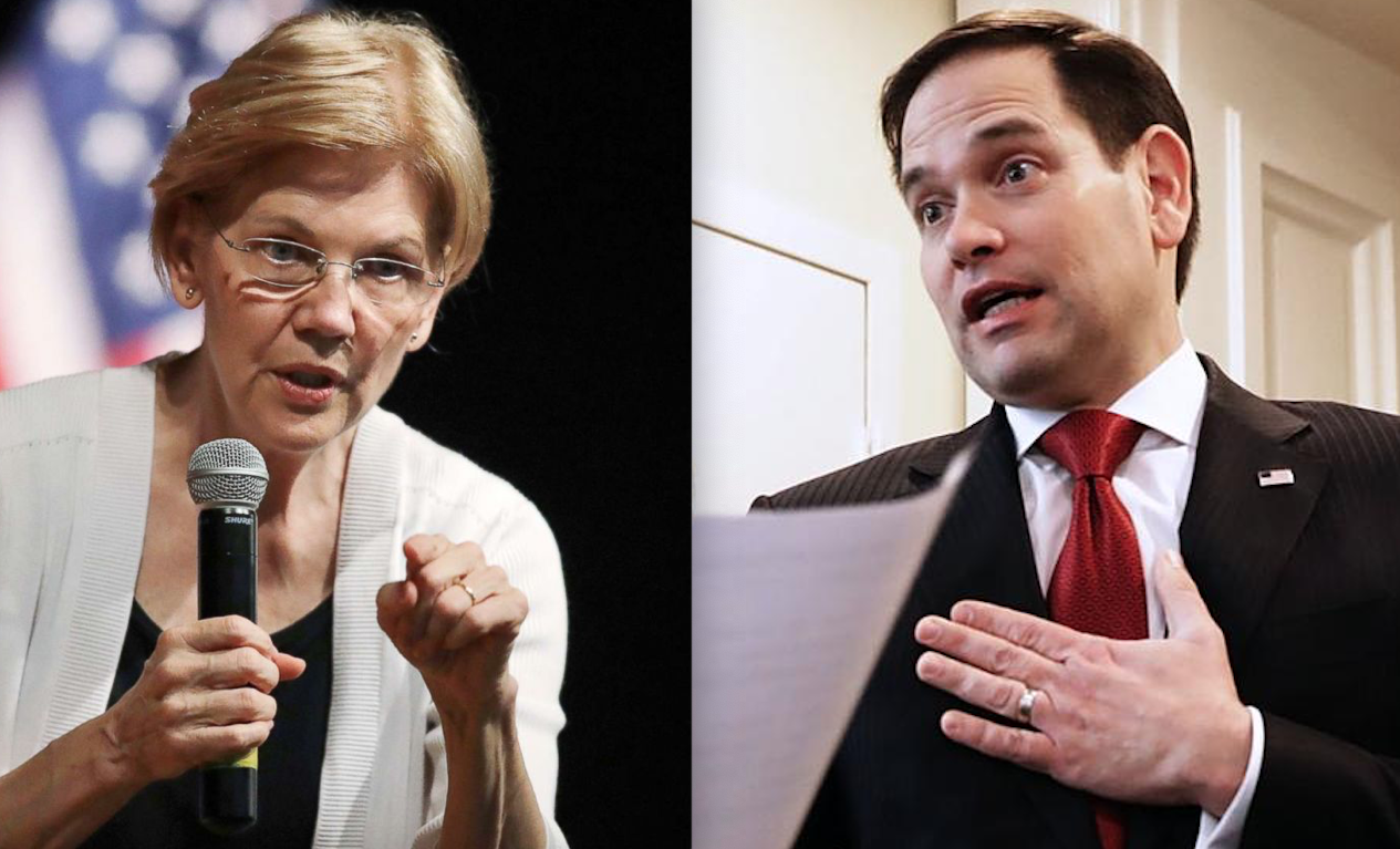 Elizabeth Warren and Marco Rubio