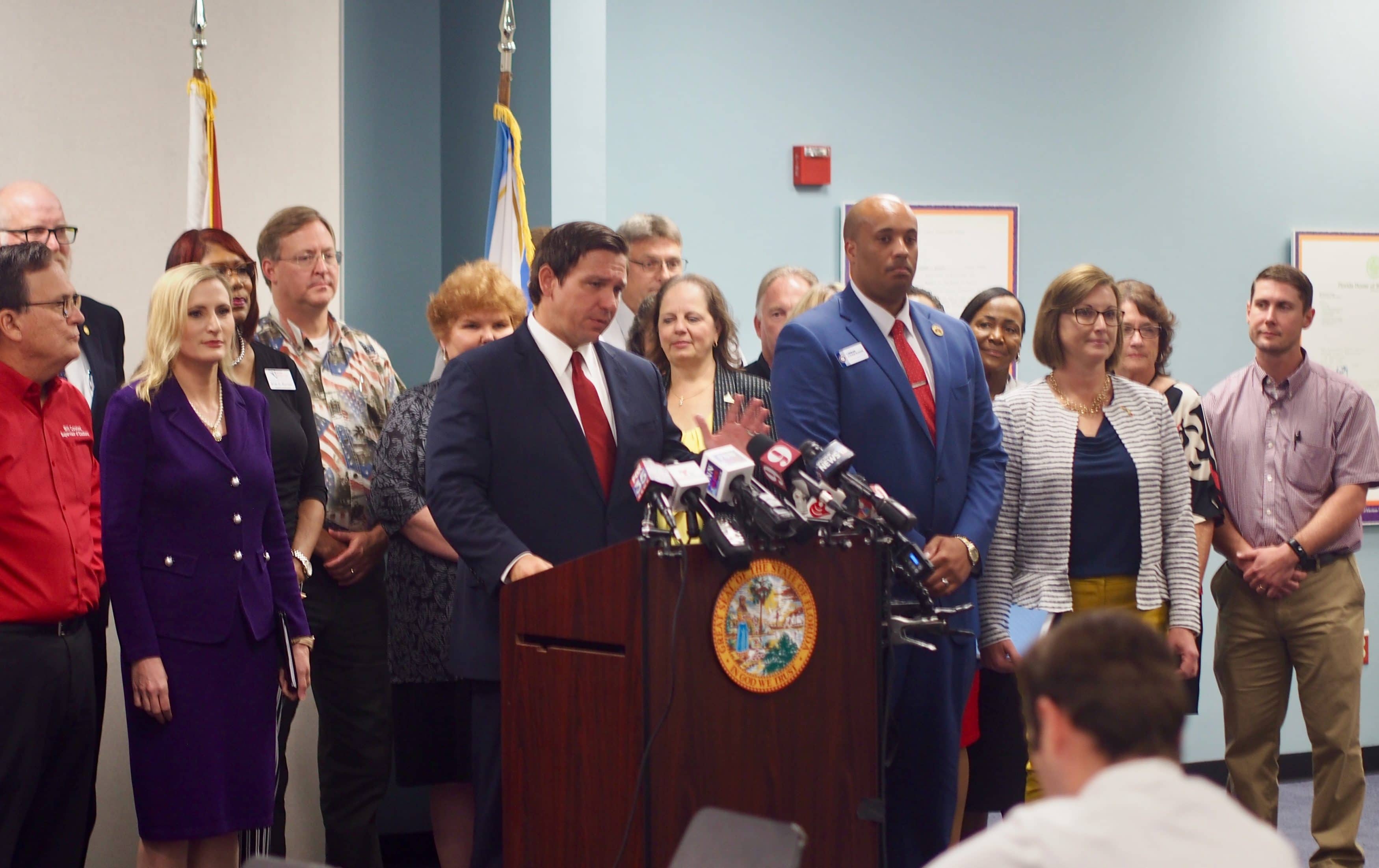 Ron DeSantis with county Supervisors of Elections