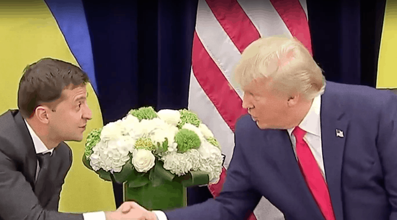Volodymyr Zelenskiy and Donald Trump