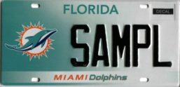 Other, Miami Dolphins License Plate New With Plastic Wrapping