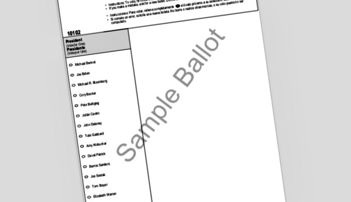 Sample ballot - 1