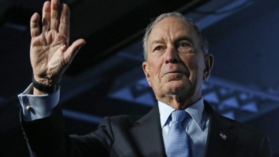 Democratic presidential candidate and former New York City Mayor Mike Bloomberg waves after speaking at a campaign event, Thursday, Feb. 20, 2020, in Salt Lake City. (AP Photo/Rick Bowmer)