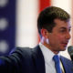 Democratic presidential candidate Pete Buttigieg speaks at a campaign rally late Saturday, Feb. 22, 2020, in Denver. (AP Photo/David Zalubowski)