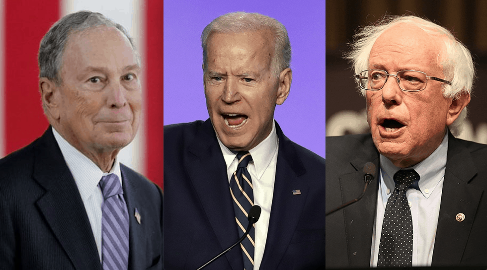 Mike Bloomberg, Joe Biden, Bernie Sanders