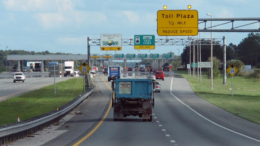 Florida's Turnpike At Leesburg Toll Plaza